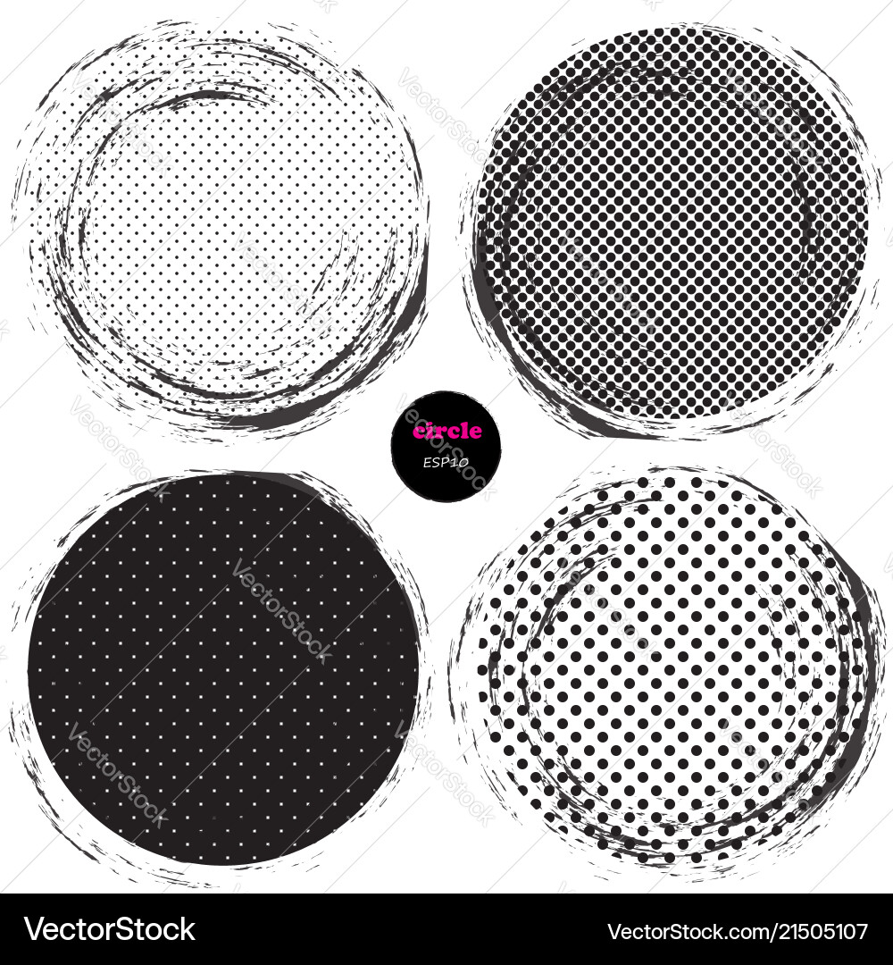 Set of 4 circles design elements for background Set of 4 circles design elements for background vector image