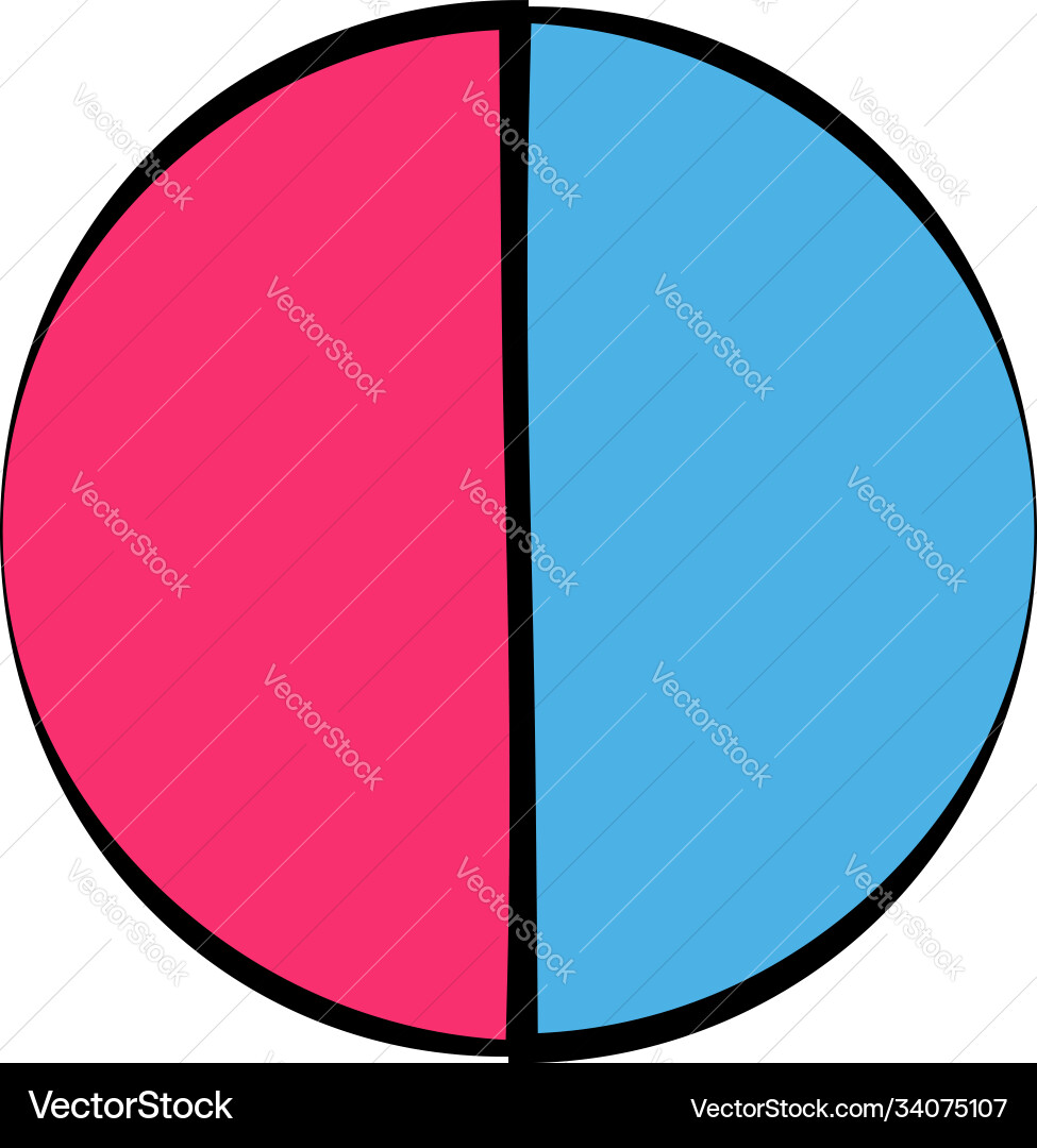 Simple pie chart-graph and diagram circle Vector Image
