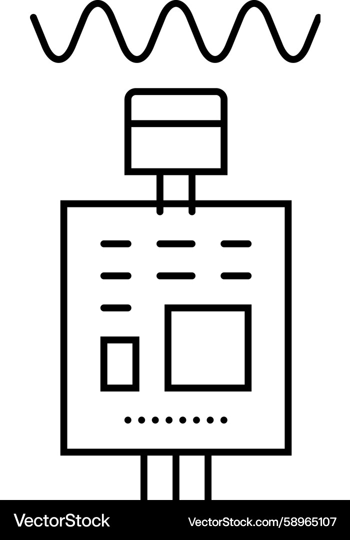 Sound Sensor Waveform Icon Vector Image