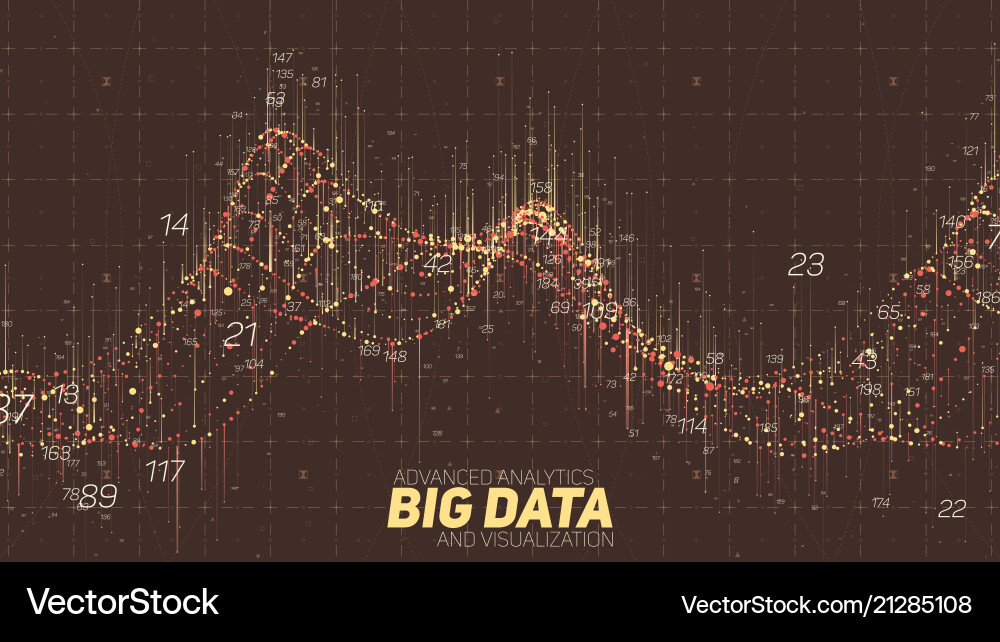 Abstract Big Data Finance Graph vector image