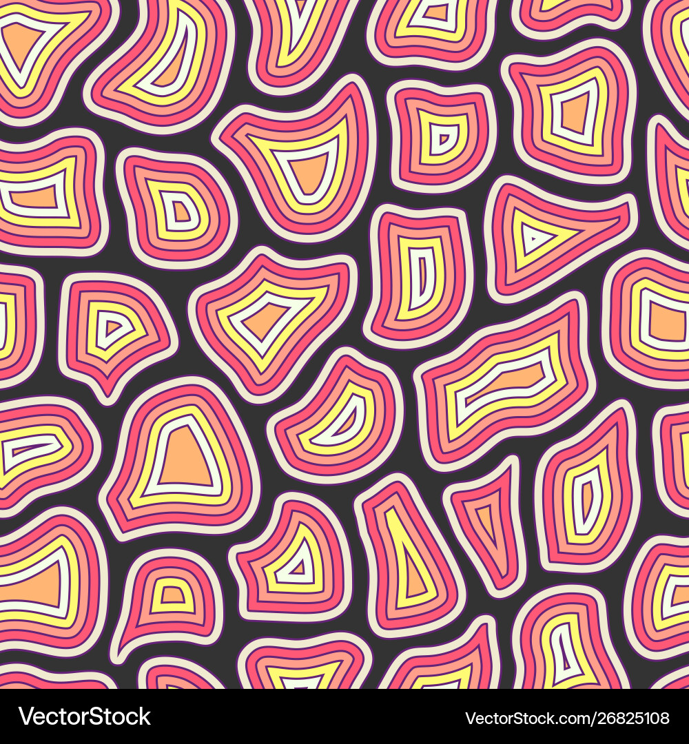 Abstract seamless pattern with many different Vector Image