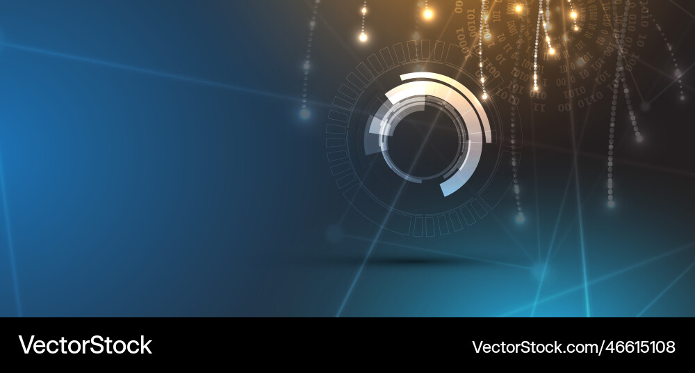 Abstract technology particle virtual molecule Vector Image