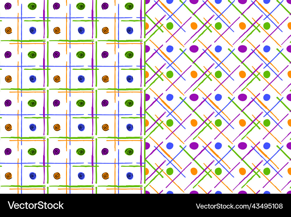 Check Pattern Collection Vector Image