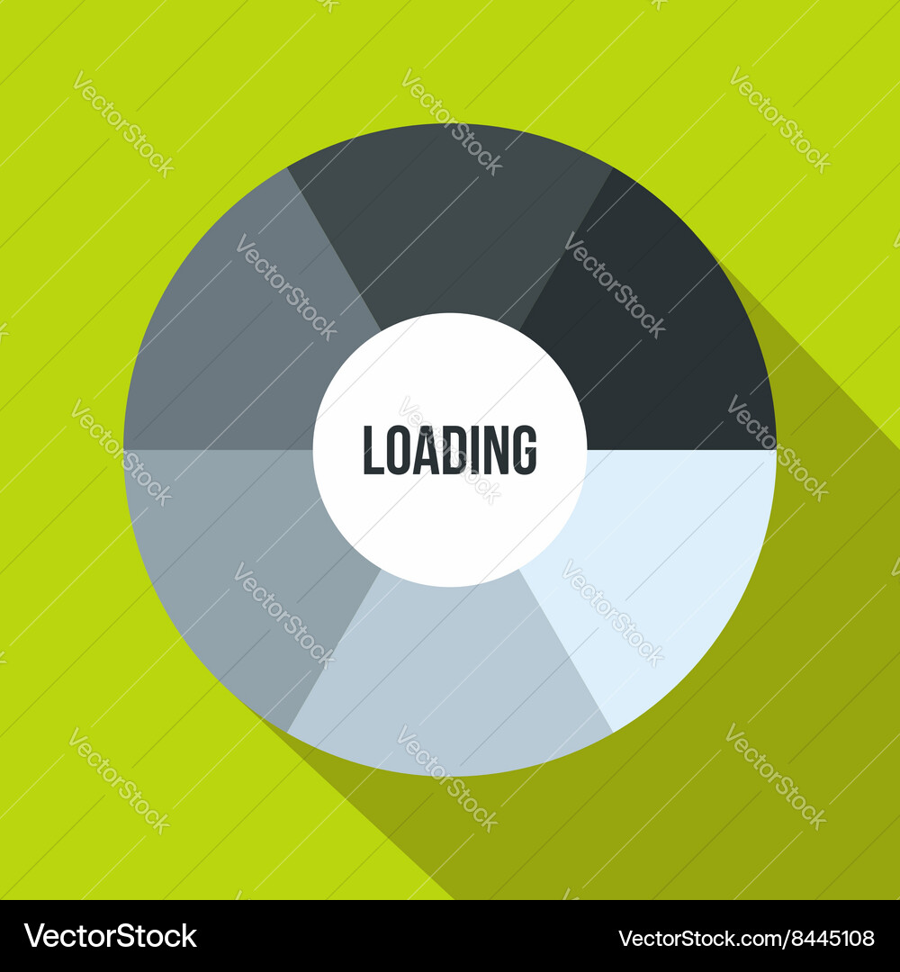 Circle loading icon flat style vector image