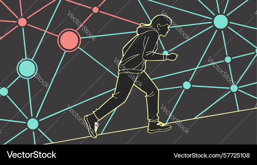 Digital speed network performance tech agility Vector Image