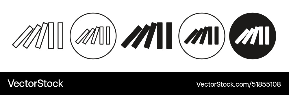 Domino effect icon set collection for web Domino effect icon set collection for web Vector Image