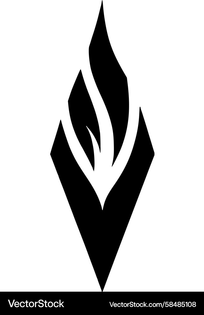 Dynamic Flame Emblem - Sharp Vector Image