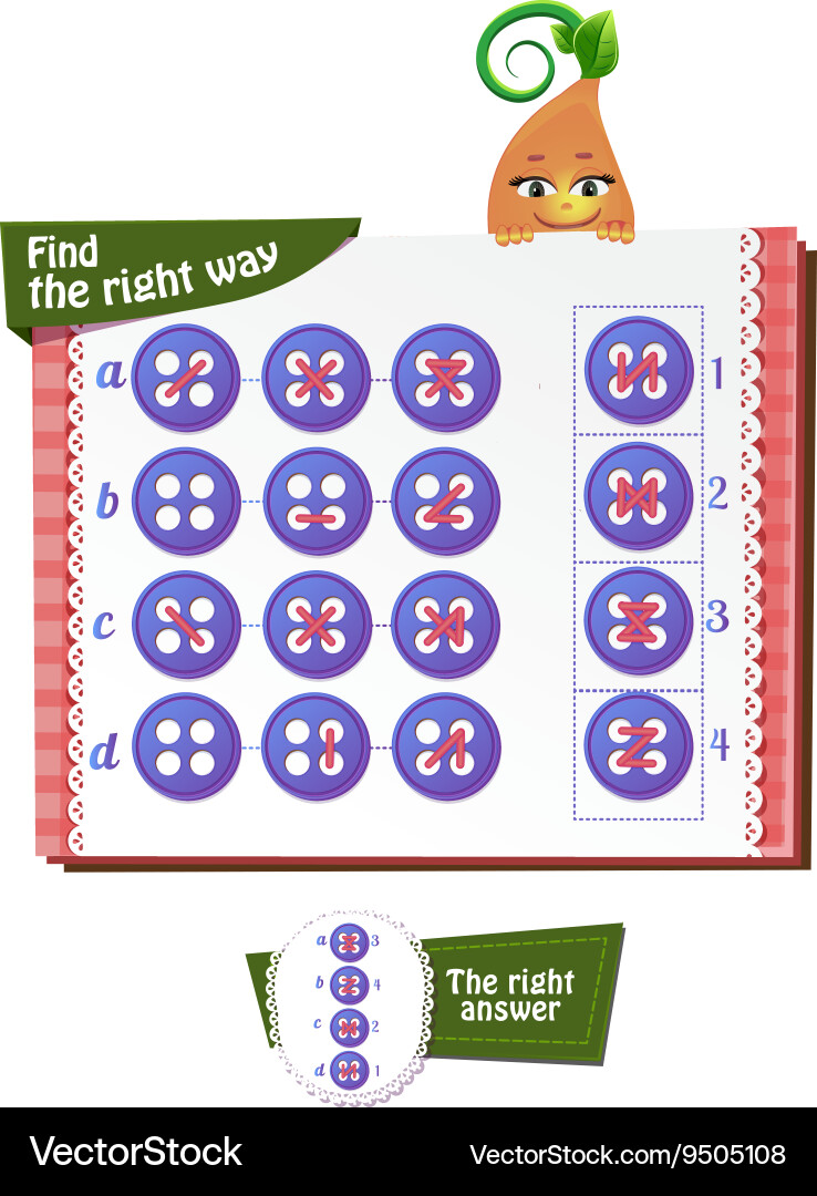 Find the right way button 2 Vector Image