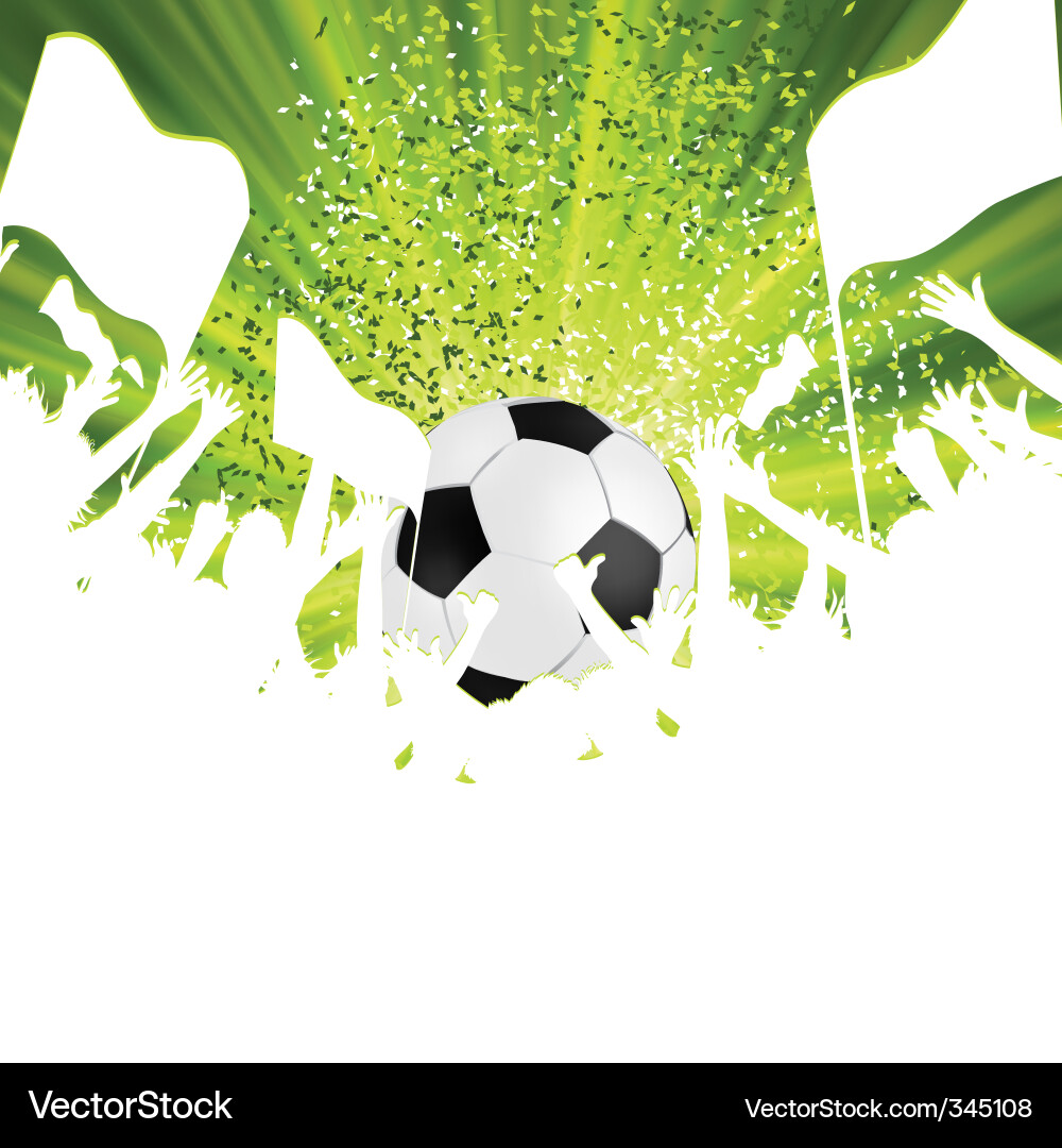 Football Crowd Celebration Vector Image