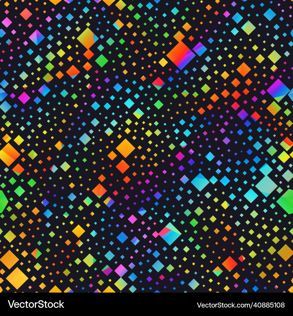 Iridescent Square Pattern Vector Image