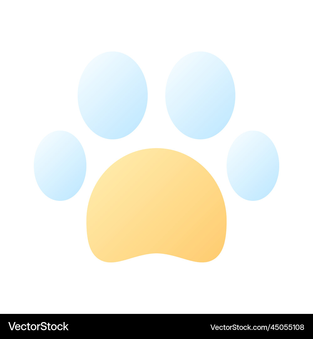 Pet friendly pixel perfect flat gradient color ui Pet friendly pixel perfect flat gradient color ui vector image