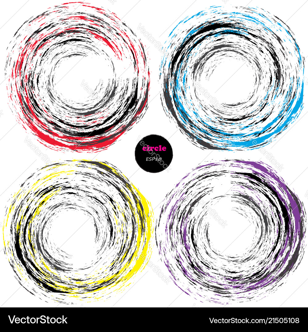 Set of 4 circles design elements for background Set of 4 circles design elements for background vector image