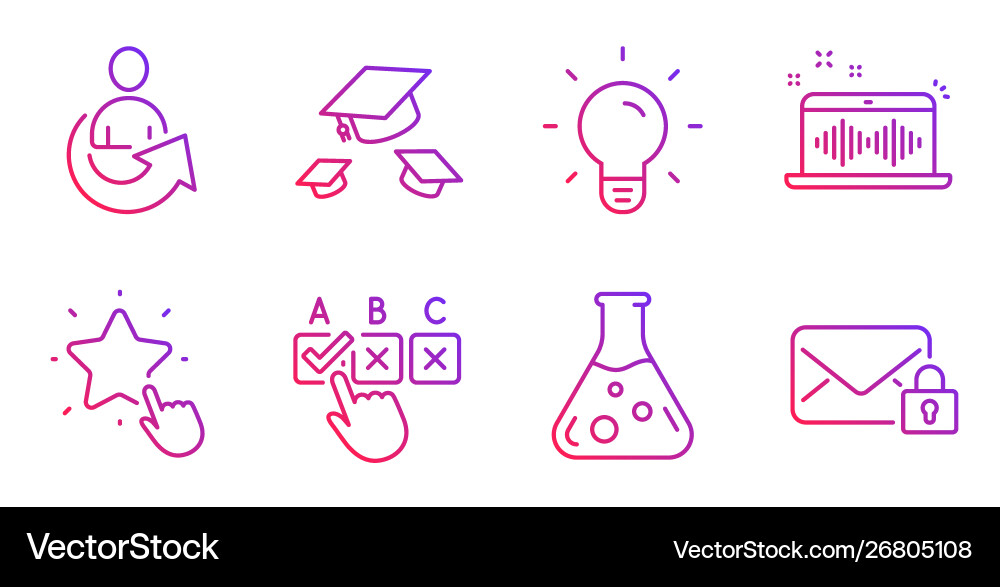 Share chemistry lab and correct checkbox icons Share chemistry lab and correct checkbox icons Vector Image