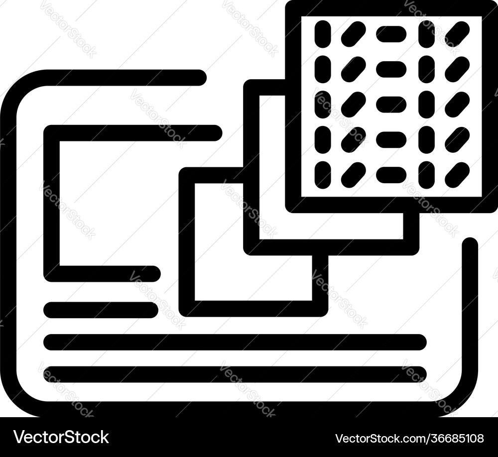 Web page interface icon outline style Web page interface icon outline style vector image