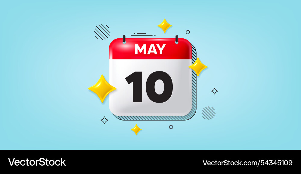 10th day of the month icon event schedule date vector image