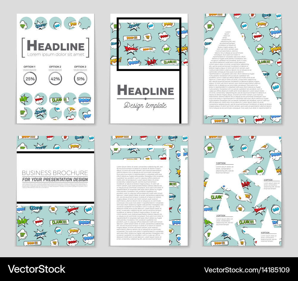 Abstract layout background set for art vector image