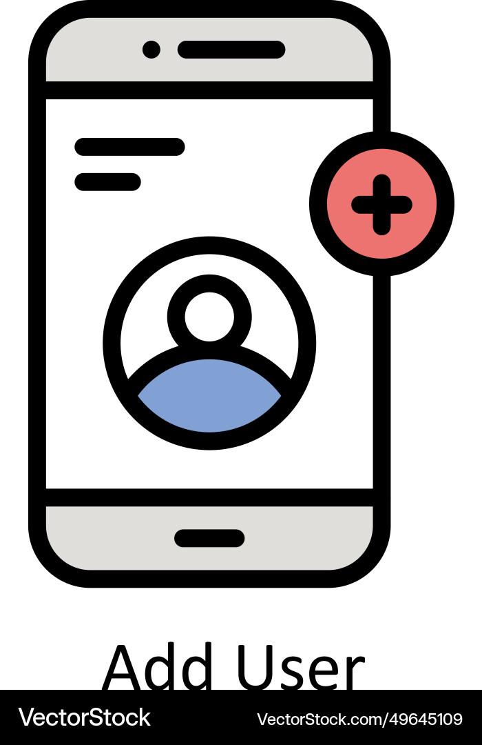 Add user filled outline icon design illus vector image