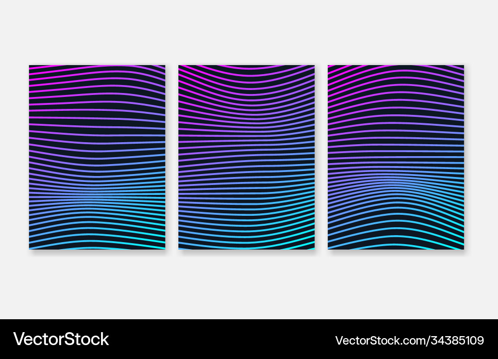 Design elements gradient wave lines for business Vector Image