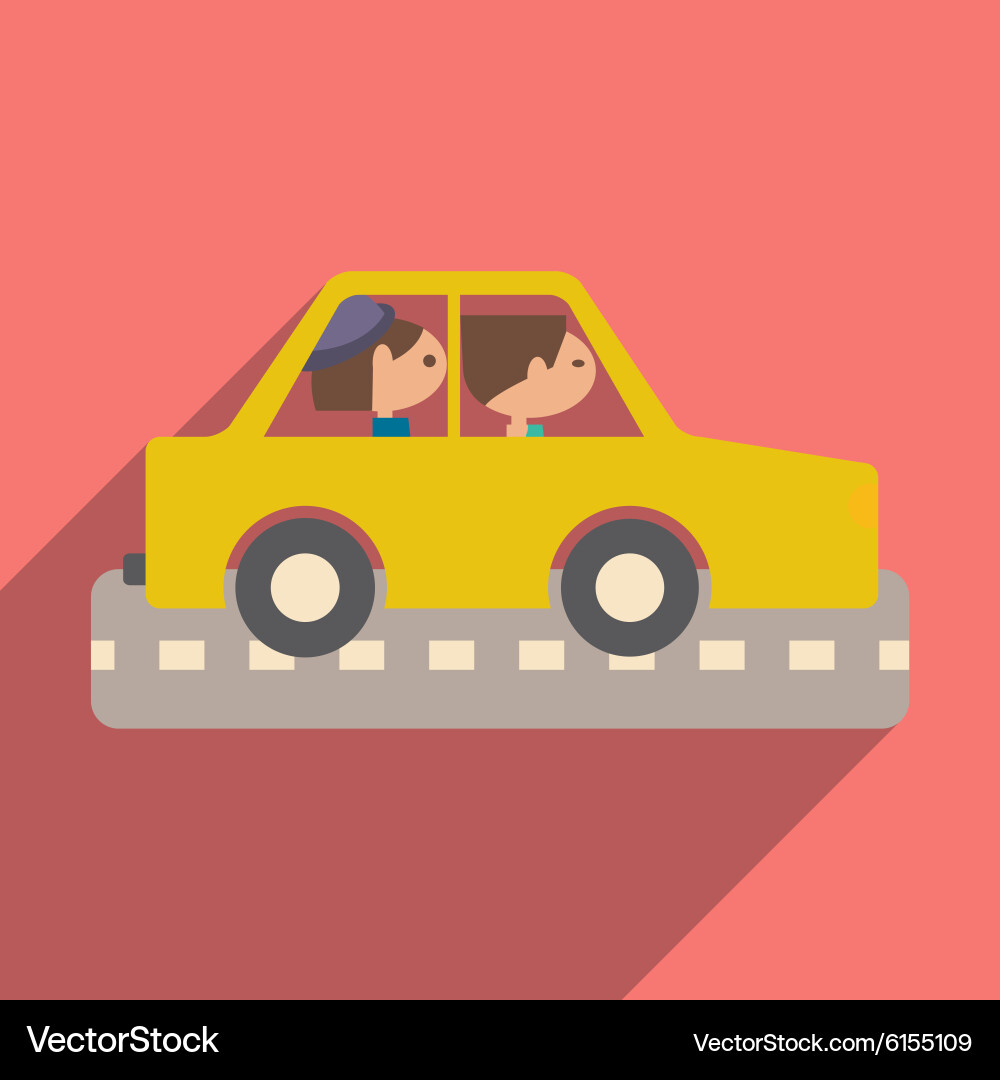 Flat with shadow icon and mobile application vector image