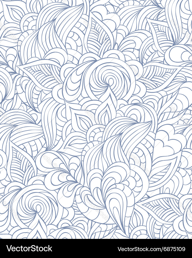 Floral Abstract Pattern with Lines vector image