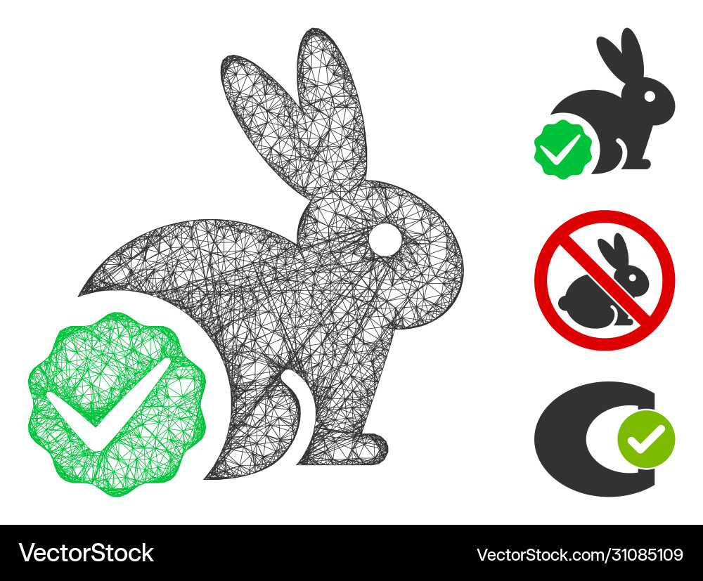 For rabbits only polygonal web mesh For rabbits only polygonal web mesh Vector Image