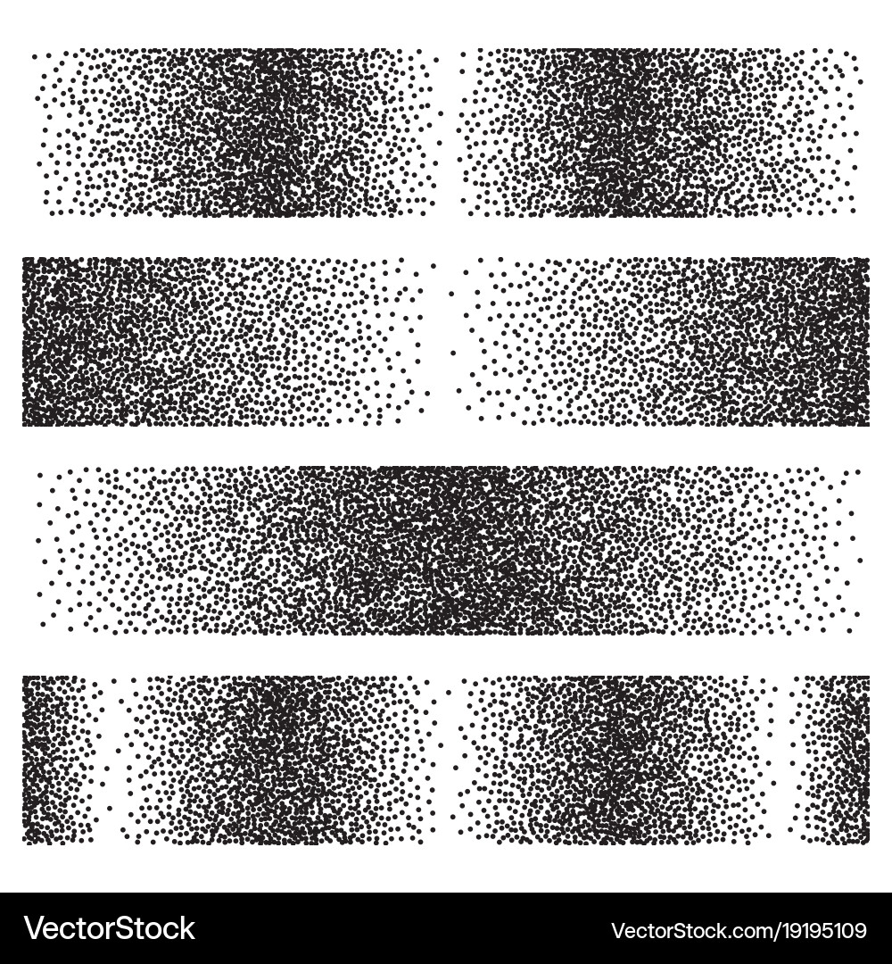 Geometric Halftone Gradient Patterns Vector Image