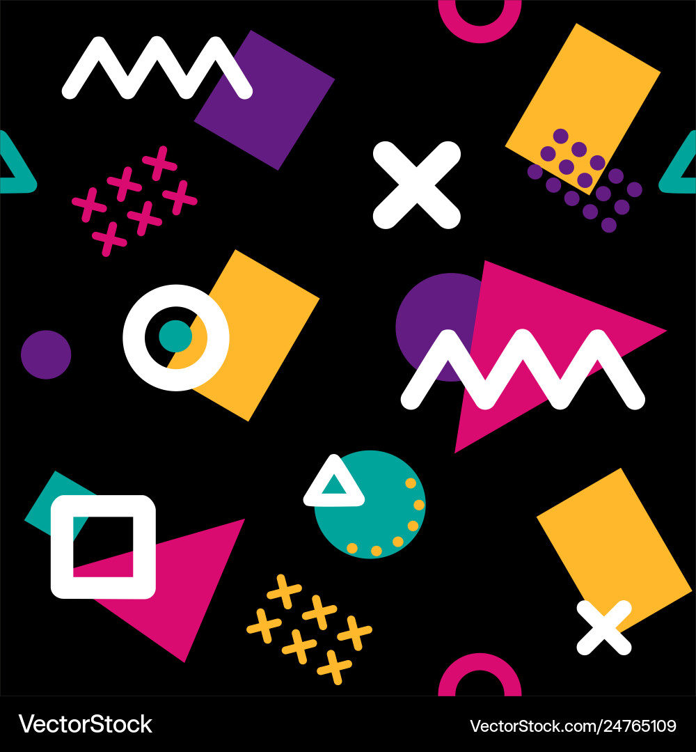 Geometric pattern with colorful retro Geometric pattern with colorful retro Vector Image