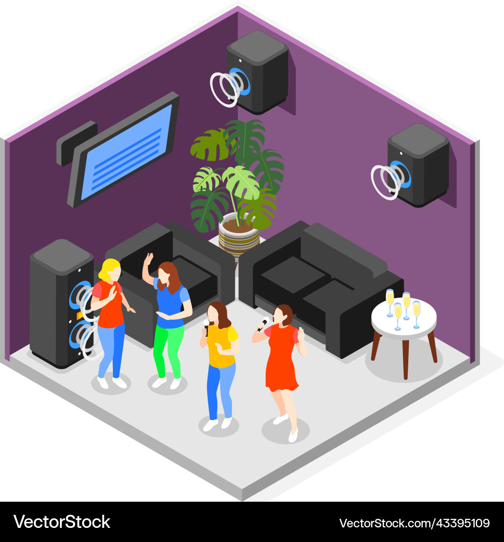Introvert and extrovert isometric concept Introvert and extrovert isometric concept vector image