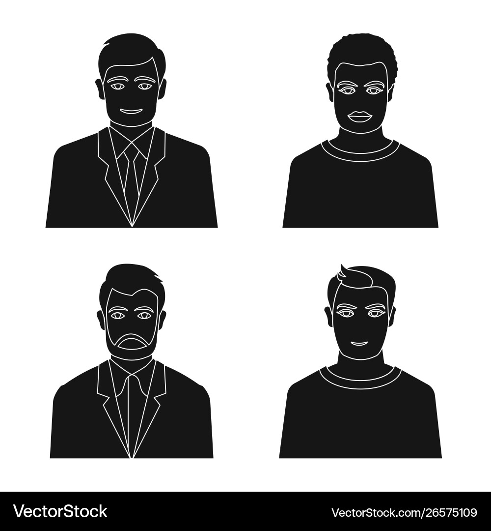 Isolated object photo and character logo set Isolated object photo and character logo set Vector Image