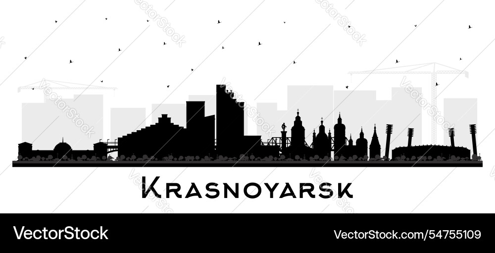 Krasnoyarsk russia city skyline silhouette Krasnoyarsk russia city skyline silhouette vector image