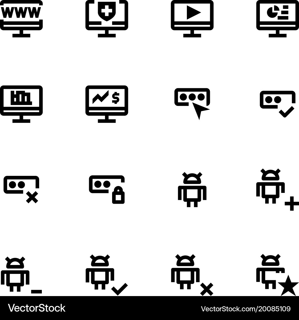 Programming Icon Set vector image