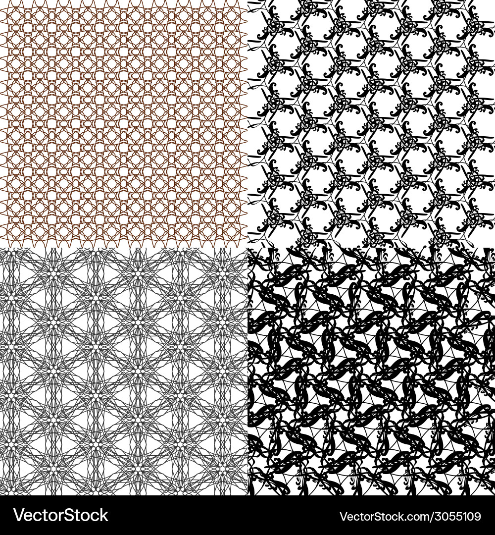 Set of geometric pattern in op art design Vector Image