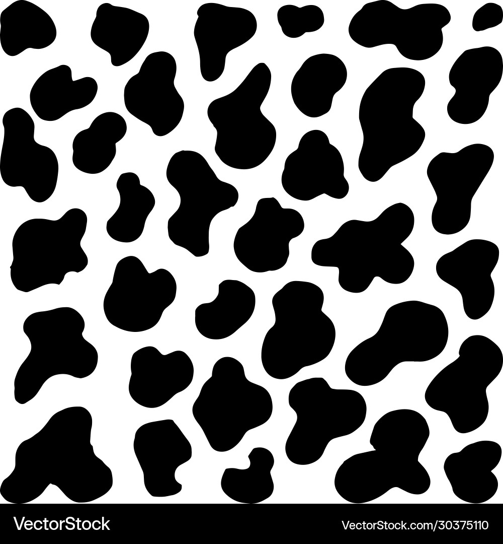 Animal background cow hide holstein cattle vector image