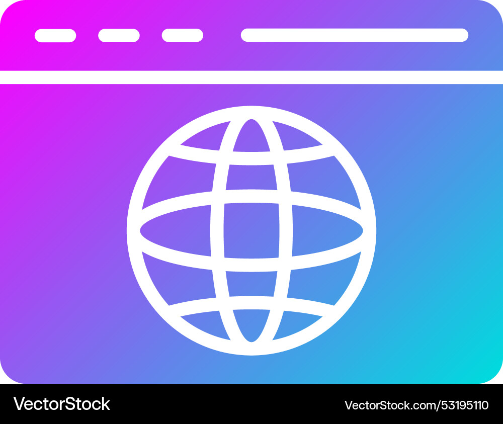 Browser icon design vector image
