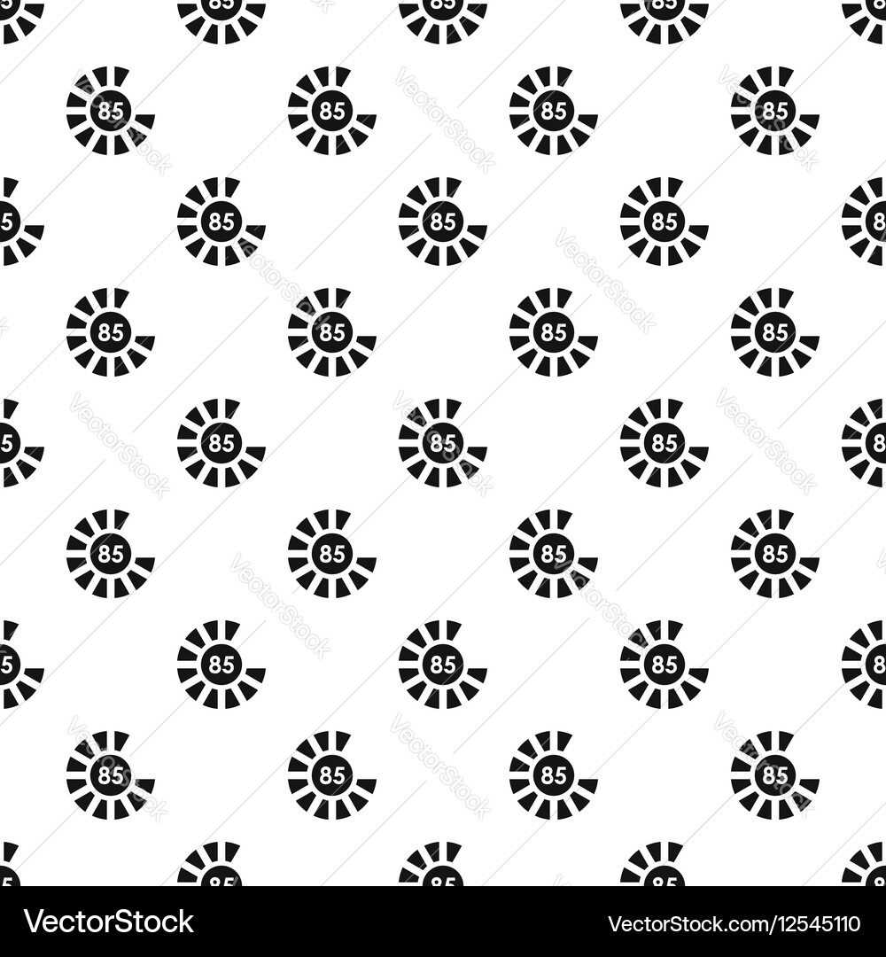 Circle loading 85 percent pattern simple style vector image