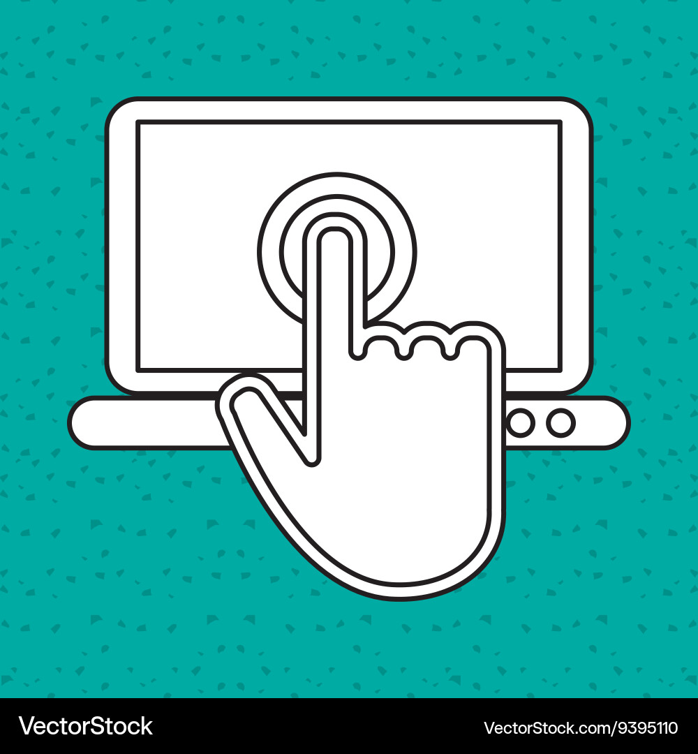 Communication design cursor icon colorful Vector Image