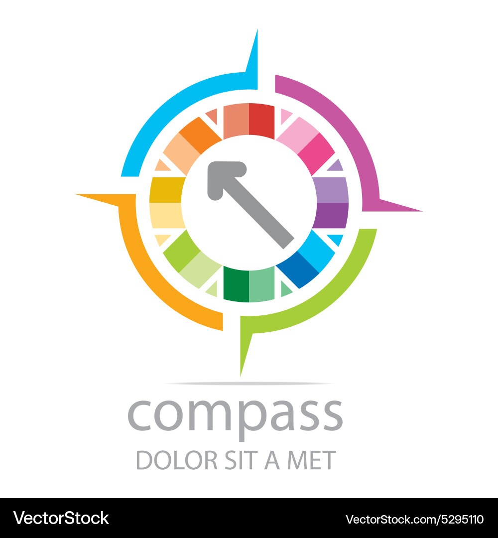 Compass Direction Icon - Navigation Symbol vector image