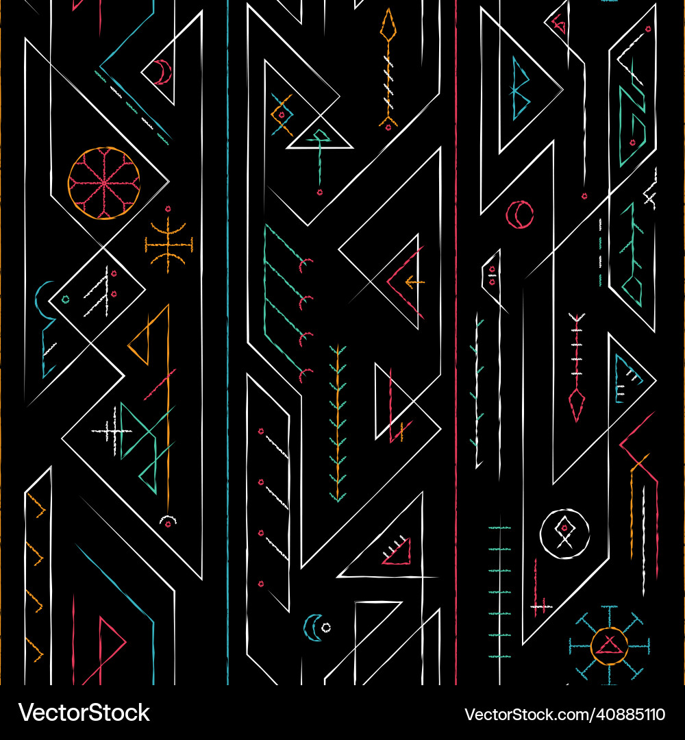 Dark Nordic Rune Pattern vector image