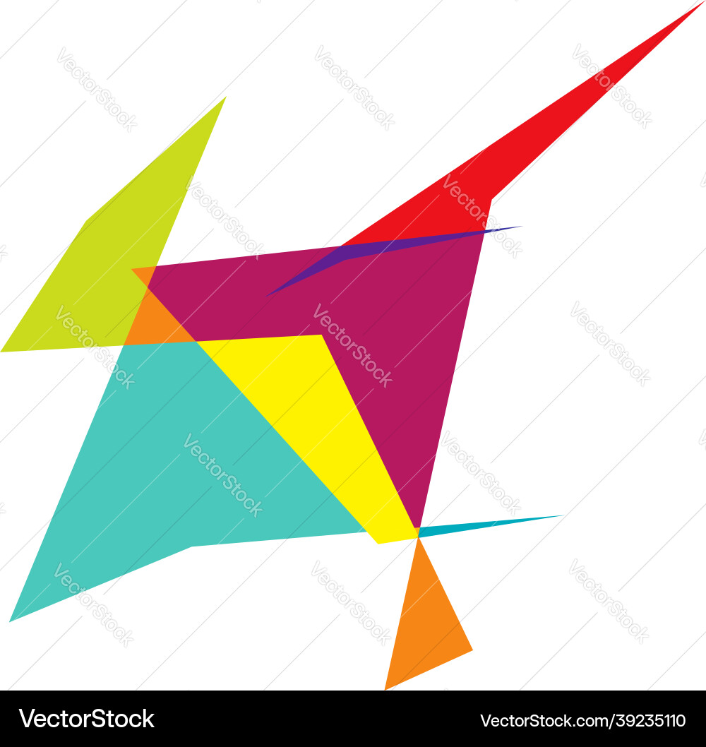 Edgy ruptured shatter splinter shape design Vector Image