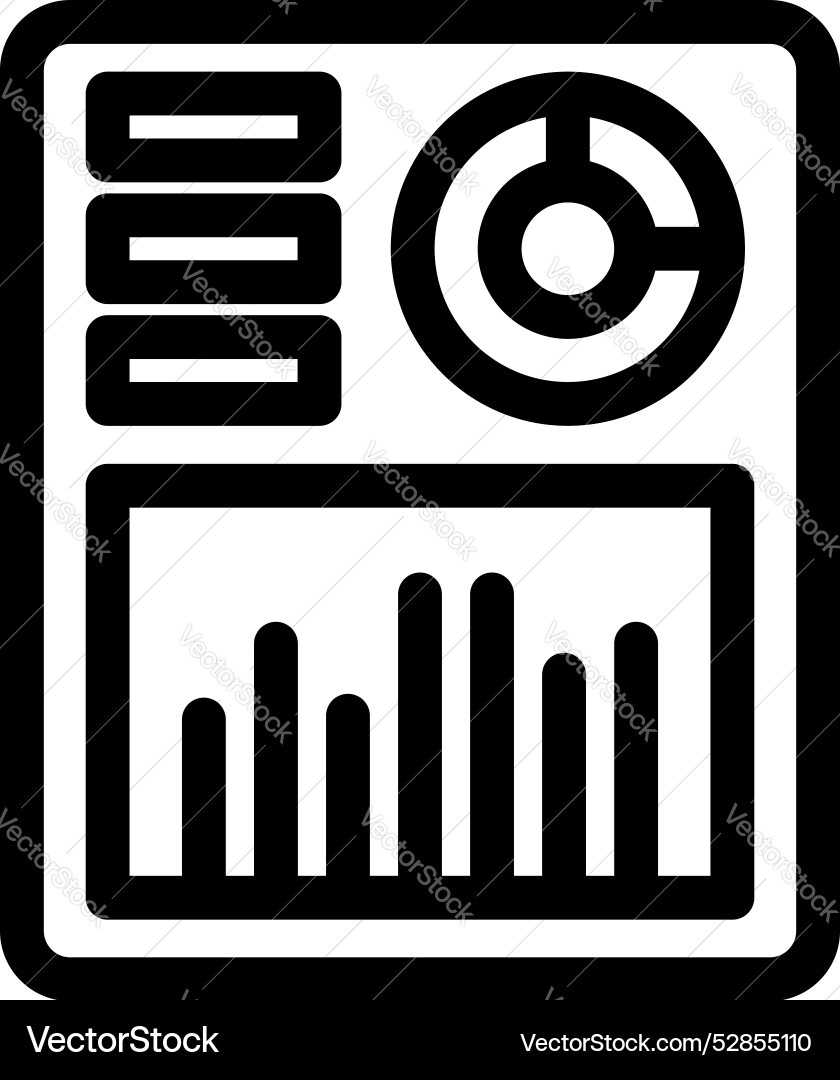 Electronic device displaying analytics Electronic device displaying analytics vector image