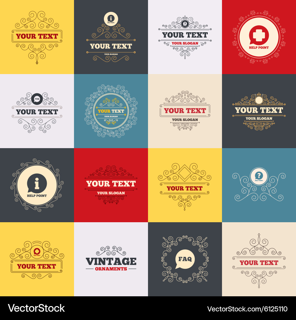 Help point icons question information symbol Vector Image