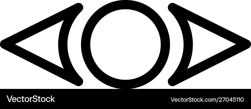 Horizontal scroll icon with filled dots Horizontal scroll icon with filled dots vector image