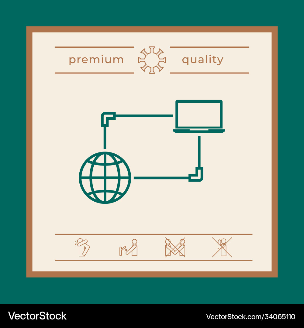 Internet connection data exchange transfer Internet connection data exchange transfer vector image