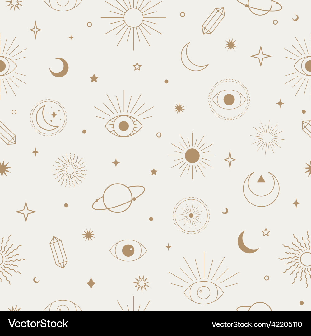 Magical seamless repeat pattern Vector Image