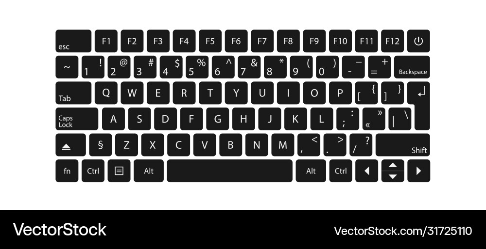 Modern flat web template with keyboard Vector Image