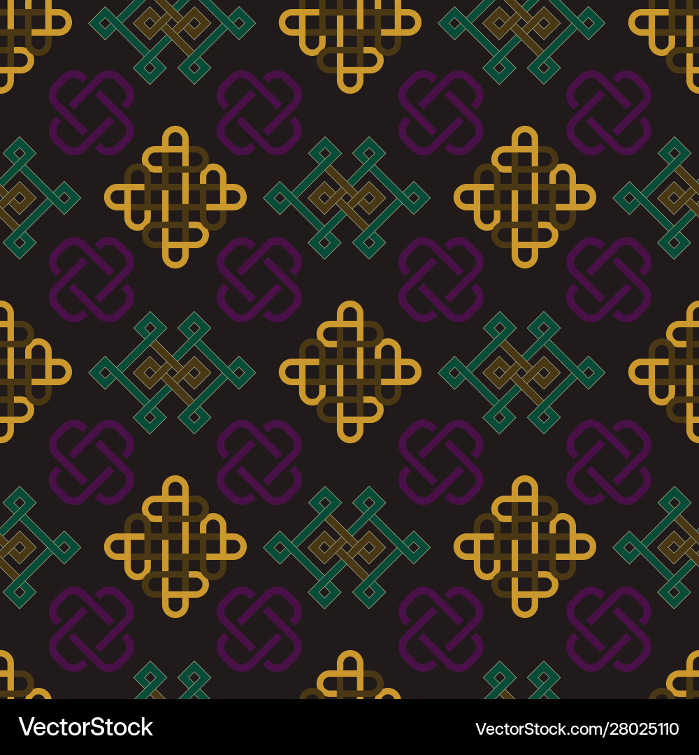 Mongolian Knot Patterns vector image