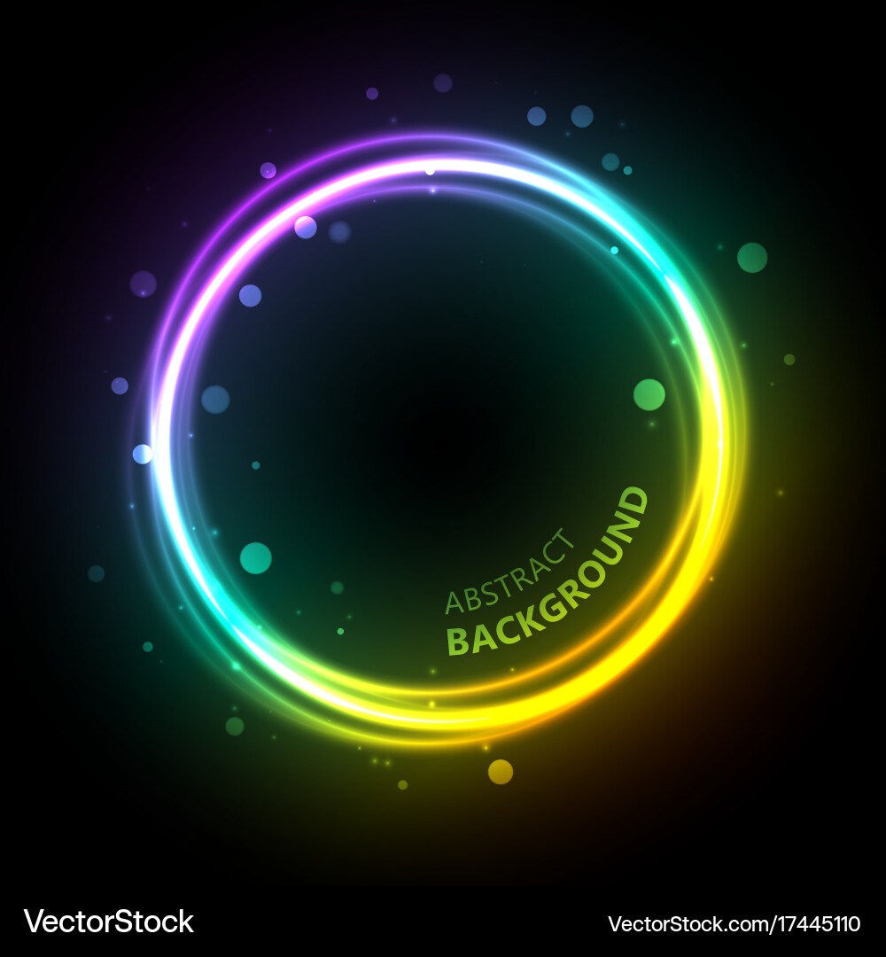 Neon gradient circle background Vector Image