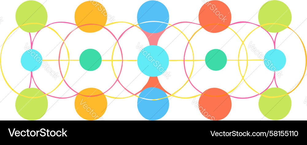 Overlapping Circles - Abstract Color Vector Image