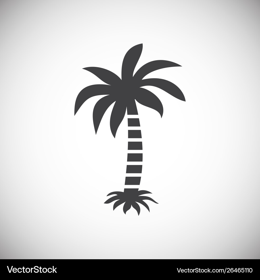 Palm tree icon on background for graphic and web Vector Image