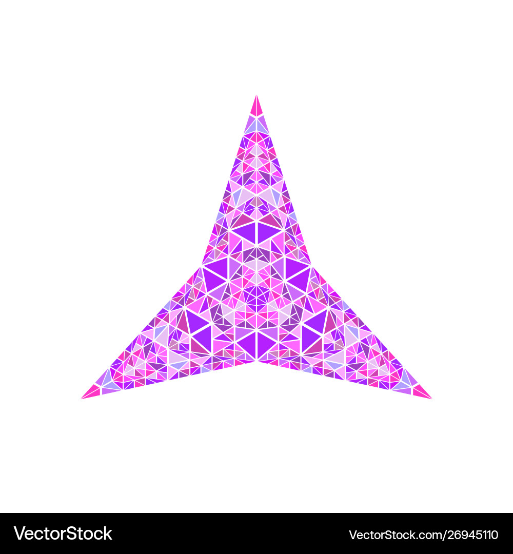 Polygonal isolated abstract colorful triangle Polygonal isolated abstract colorful triangle Vector Image